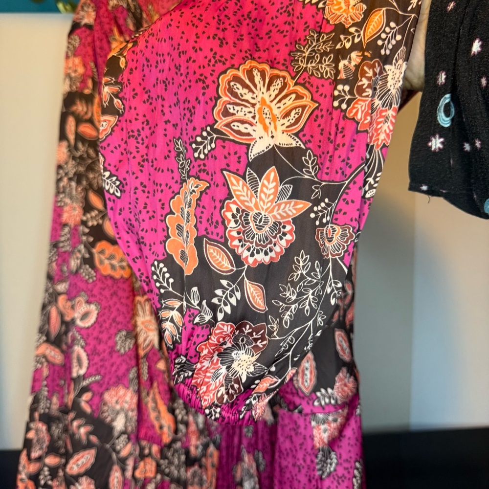 NWT Lane Brant Satin Tiered Ruffle-Detail Midi Dress Size: 22 - Picture 12 of 12